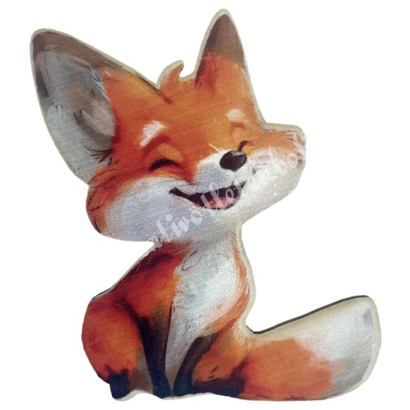 Dekorkarton tábla, róka, 5,5x7 cm