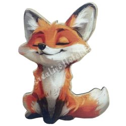 Dekorkarton tábla, róka, 5,5x7 cm