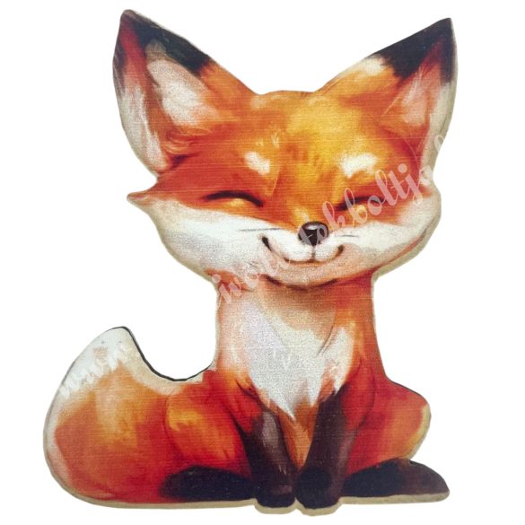 Dekorkarton tábla, róka, 5,5x7 cm