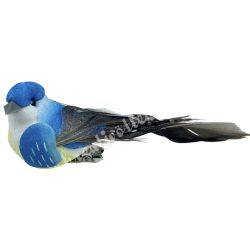 Csipeszes madárka, kék, 10x4 cm