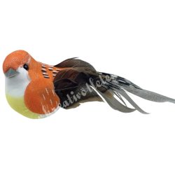 Csipeszes madárka, narancs, 10x4 cm