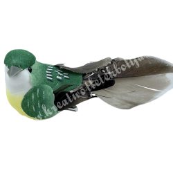 Csipeszes madárka, zöld, 10x4 cm