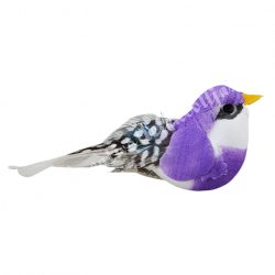 Csipeszes madárka, lila, 10x4 cm