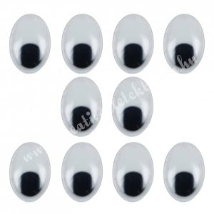 Ovális ragasztható mozgó szem, 8x10 mm