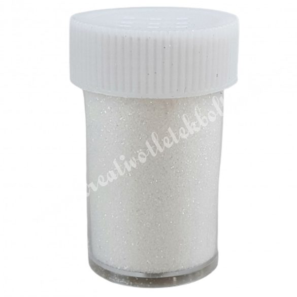 Csillámpor, fehér,  30 ml