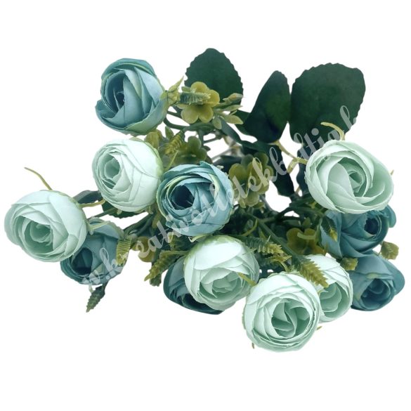 Boglárka csokor, kék-menta, 30 cm