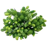 Bogyós mini csokor, zöld, 9 cm