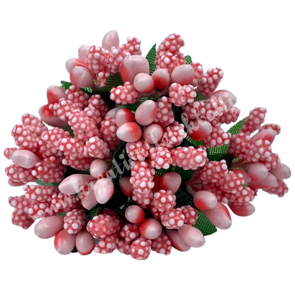 Bogyós mini csokor, lazac, 9 cm