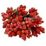 Bogyós mini csokor, narancssárga, 9 cm