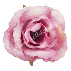 Fodros rózsafej, krém-rózsaszín, 4 cm