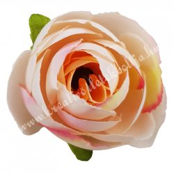 Dekor virágfej, krém-rózsaszín, 3 cm