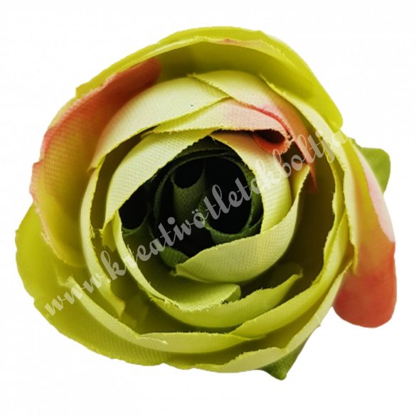 Dekor virágfej, pasztell zöld, 3 cm