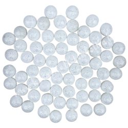 Hungarocell csillámos golyók, fehér, 1,4 cm, 60 db/csomag