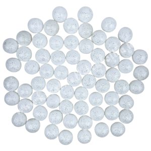 Hungarocell csillámos golyók, fehér, 1,4 cm, 60 db/csomag