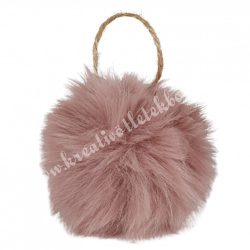 Akasztós pihe-puha pompon, mályva, 6 cm
