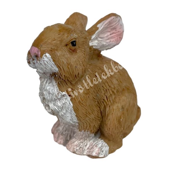 Polyresin barna nyuszi, 3,5x3 cm