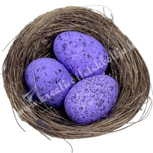 Tojás fészekben, lila, 6,5x2,5 cm