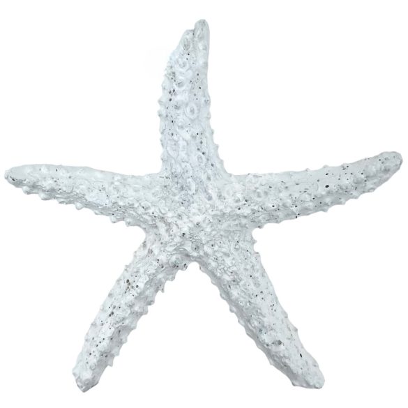 Ragasztható polyresin tengeri csillag, fehér, 6x6 cm