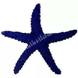 Ragasztható polyresin tengeri csillag, sötétkék, 6x6 cm
