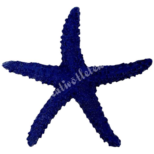 Ragasztható polyresin tengeri csillag, sötétkék, 6x6 cm