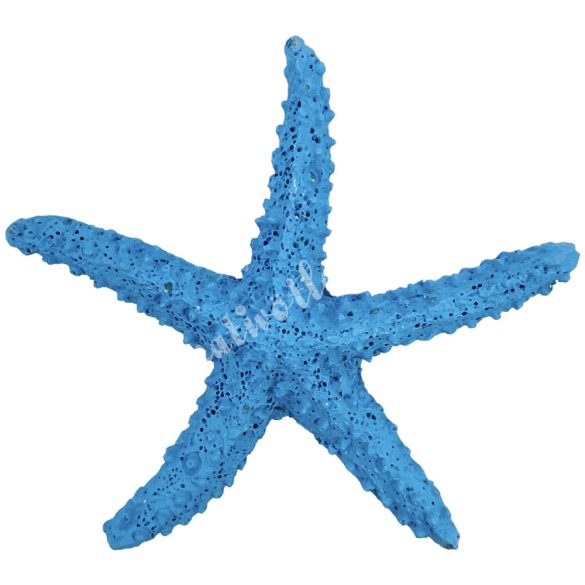 Ragasztható polyresin tengeri csillag, türkiz, 6x6 cm