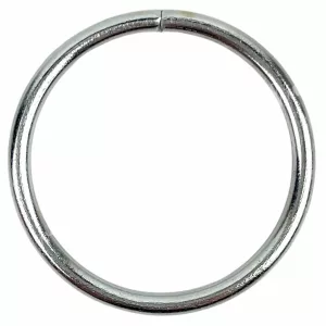 Fém karika, ezüst, 2,5 cm