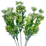 Zöld csokor bogyóval, fehér, 32 cm