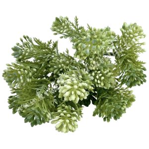 Zöld csokor bogyóval, krém, 29 cm