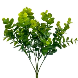 Eukaliptusz csokor, sárgászöld, 33 cm