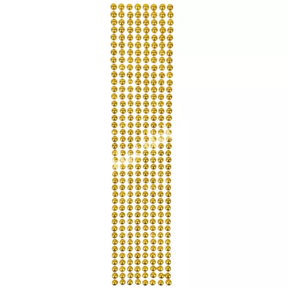 Öntapadós félgyöngy, arany, 6 mm