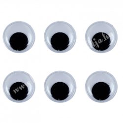 Kerek ragasztható mozgó szem, 18 mm