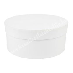 Kerek kalapdoboz, fehér, 14x7 cm
