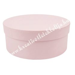 Kerek kalapdoboz, rózsaszín, 12,5x6 cm