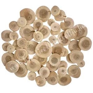 Szárazdekoráció, faszelet, natúr, 100 gr/csomag