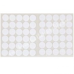  Tépőzár korongok, fehér, 2 cm, 30 db/csomag