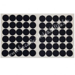  Tépőzár korongok, fekete, 2 cm, 30 db/csomag