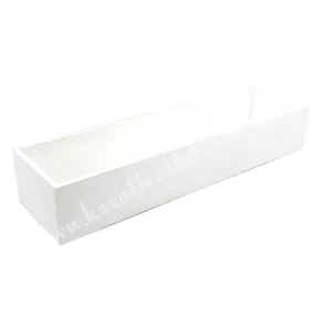 Fadoboz, téglalap, törtfehér, 35x10x6 cm