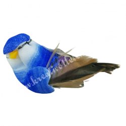 Csipeszes madárka, kék, 7x3 cm