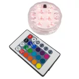 Merülő party fény, vízálló 10 LED-es, távirányítóval, 7x2,5 cm