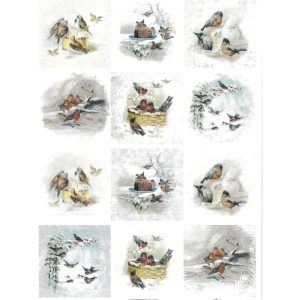 Rizspapír, madarak, A4 (R2265)