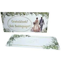   Pénzátadó boríték, Gratulálunk! Sok Boldogságot!, 18,7x8,5 cm