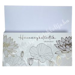   Pénzátadó képeslap borítékkal, "Házasságkötésetek alkalmából" felirattal