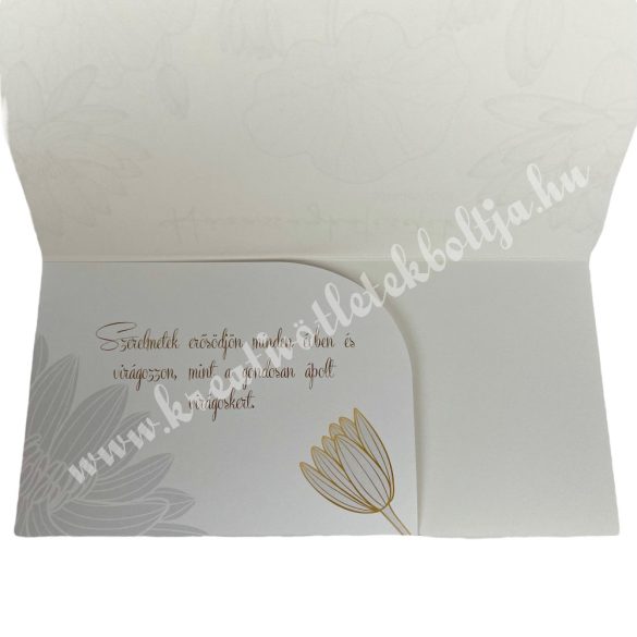 Pénzátadó képeslap borítékkal, "Házasságkötésetek alkalmából" felirattal