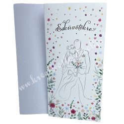   Pénzátadó képeslap borítékkal, "Esküvőtökre" felirattal