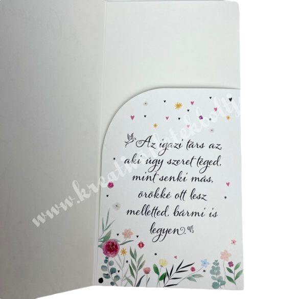 Pénzátadó képeslap borítékkal, "Esküvőtökre" felirattal