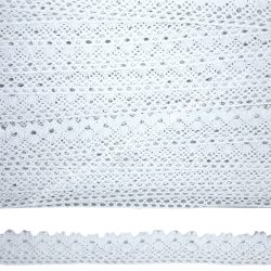 Csipke 40, fehér, 2 cm