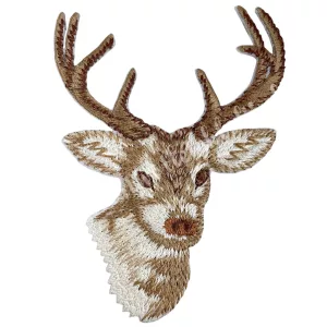 Vasalható matrica, szarvasfej, 6x8 cm