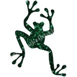 Csillámtetoválás festősablon, béka