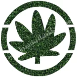 Csillámtetoválás festősablon, cannabis