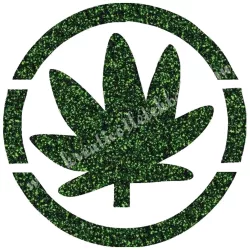Csillámtetoválás festősablon, cannabis